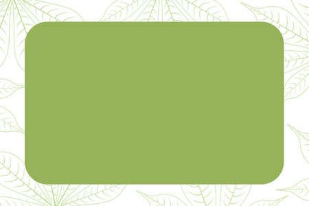 Banner Frame Empty And Copy Space With Graphic Cassava Leaf Nature