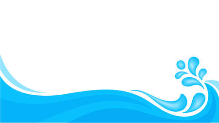 water drop splash isolated on banner white background, splash of water for element banner, water drop splatter simple for songkran festival copy space, splash water drop symbol for graphic ad designのイラスト素材