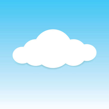 fluffy clouds white on blue sky background, sky background with clouds white cartoon concept, sky blue and cloud white for banner advertising backgroundのイラスト素材
