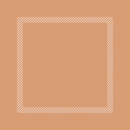 fashionable frame brown color flat lay style and square for copy space, empty frame brown for banner design, template of brown frame banner blank for advertising graphic beauty cosmetics fashionのイラスト素材