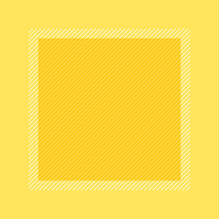 fashionable frame yellow pastel color flat lay style and square for copy space, empty frame yellow for banner design, template frame banner blank for advertising graphic beauty cosmetics fashionのイラスト素材