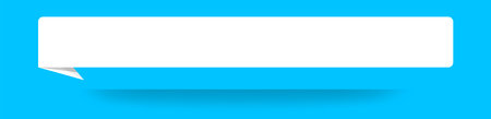 paper white label for speech bubble isolated on blue, banner white with paper label style, speech...