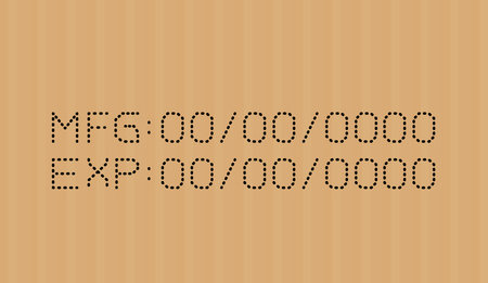expired date type on corrugated cardboard brown, expire font on carton box, expiration type detail...