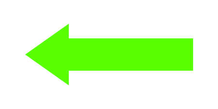 green arrow glowing color for icon isolated on white, arrow green pointer left symbol for direction, simple arrow pointing left for navigation, arrow cursor for digital upload iconのイラスト素材