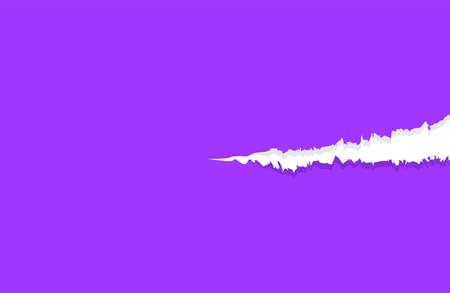 paper purple with tear marks for banner copy space, paper rip torn purple square background, paper with edge tear, sheet paper card rip for advertising message text, purple notepaper memo torn textureのイラスト素材