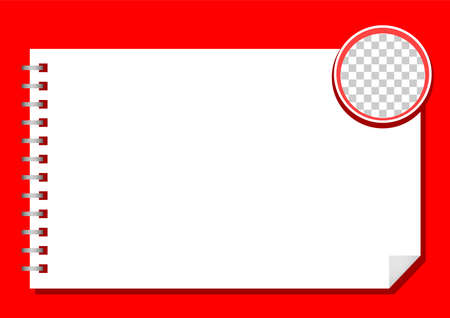 template paper rectangle a4 white and circle transparent for background, blank paper white for banner presentation, cover paper white a four print for clip art, empty paper a4 mock up for copy spaceのイラスト素材