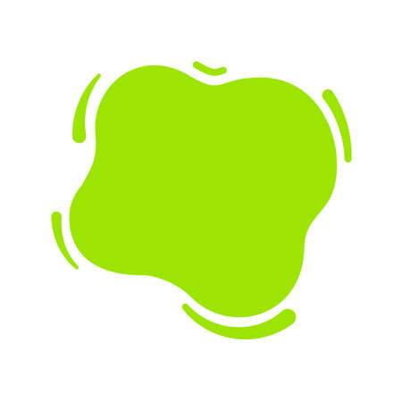 lemon green blob shape, green tea milk for background, bright green in milk blob splash shape, water blobs droplet wave shape for banner, simple blob shape in lime green color, copy space textのイラスト素材