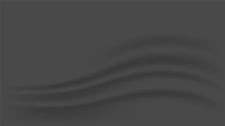 black fabric cloth smooth for background, wavy fabric cloth black color, grey with wave curve for luxurious backdrop, fabric silk gray for wallpaper, clothes texture flowing and ripple, copy spaceのイラスト素材