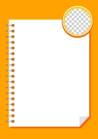 template paper rectangle a4 white and circle transparent for background, blank paper white for banner presentation, cover paper white a four print for clip art, empty paper a4 mock up for copy spaceのイラスト素材