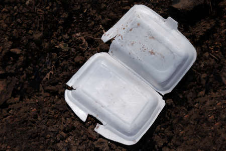 food foam tray garbage waste usedの写真素材