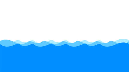 water waves blue for background, water ripples light blue and copy space, ocean sea surface for banner background, aqua flowing graphicのイラスト素材