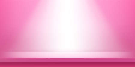 plank table pink and light shine for background, plank wood pink color on wall room, copy space for advertise product display, table plank front view for backdropのイラスト素材