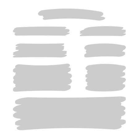 grey stripes brush paint for scribble marker, brushstroke painting grey pastel soft color, gray watercolor brush art, paintbrush gray strip paintのイラスト素材
