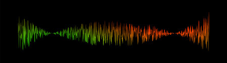 sound signal waveform, audio wave colorful line isolated on white , sound wave for voice recording...
