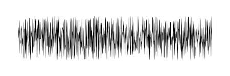 sound signal waveform, audio wave line isolated on white , sound wave for voice recording music, music audio symbol or radio waveformのイラスト素材