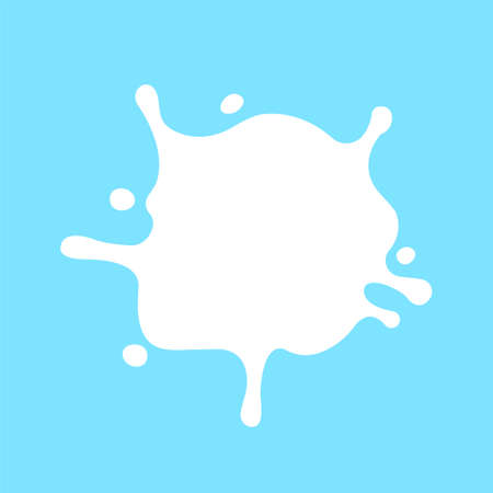 Milk splash on light blueのイラスト素材