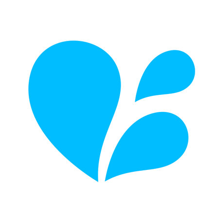 water drop splash icon, aqua droplet, water clip artのイラスト素材