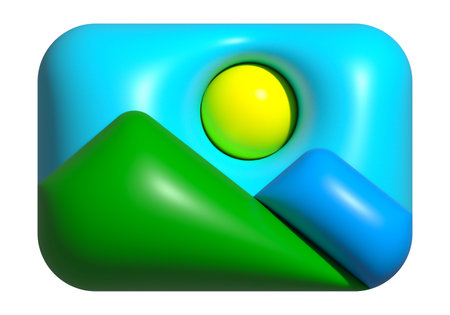 3D picture icon, image buttons for emoji icon