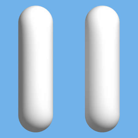 3D stop buttons, pause symbolの写真素材
