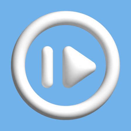 3D play buttonsの写真素材