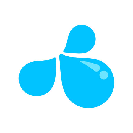 water drop shape, water flat droplet for graphicのイラスト素材