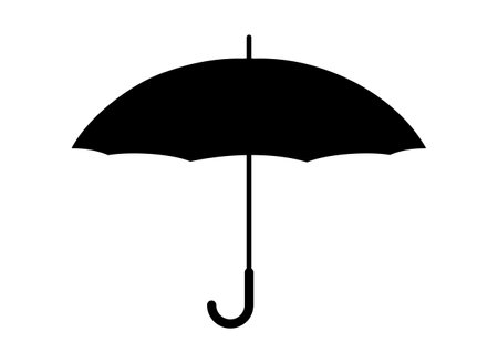 umbrella icon, umbrella silhouette symbolのイラスト素材