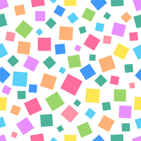 colorful ceramic pattern, multicolor square for seamless pattern background, mosaic pattern, tiles repeat pattern and colorfulのイラスト素材