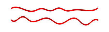 ribbon red, horizontal ribbon, swirl ribbon tape for christmas festive decorのイラスト素材