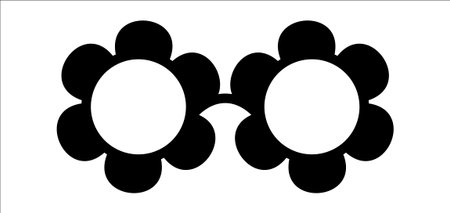 Glasses silhouette frame, Glasses icon, Fashion glasses, Sunglasses stickerのイラスト素材