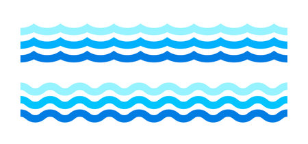 water waveのイラスト素材