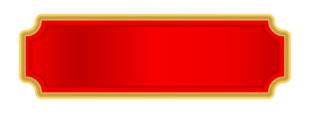 red gold label for banner, red luxury golden frame, red name plateのイラスト素材