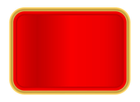 red gold label for banner, red luxury golden frame, red name plateのイラスト素材