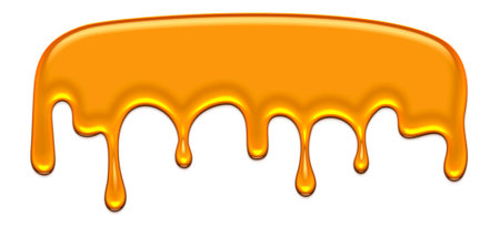 dripping honey, melting honey, honey splash shape, droplet honey bee, sweet liquidの写真素材