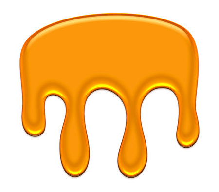 dripping honey, melting honey, honey splash shape, droplet honey bee, sweet liquidの写真素材
