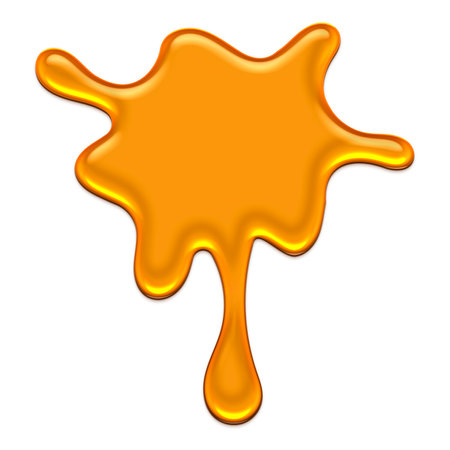 dripping honey, melting honey, honey splash shape, droplet honey bee, sweet liquidの写真素材