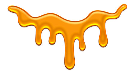 dripping honey, melting honey, honey splash shape, droplet honey bee, sweet liquidの写真素材