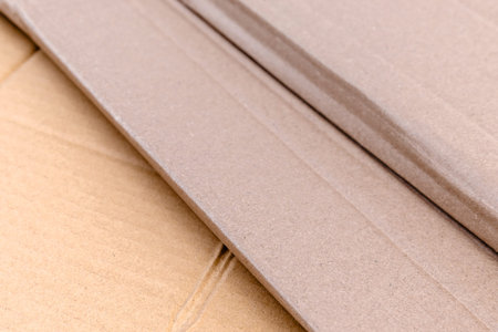 corrugated cardboard texture, brown carton paper for packaging industry, recycling, logistics,...