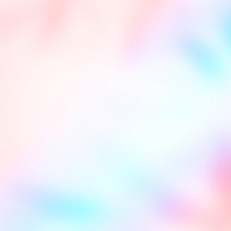 A bright, soft abstract background featuring a gentle blend of pastel pink, light blue, and white, creating a clean and airy feel.の写真素材