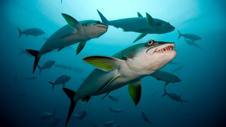 Picture shows a Caribbean reef shark at Cayo Largo, Cuba.の写真素材