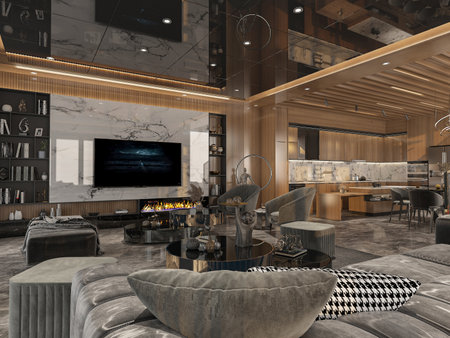 5 Tips for Creating a Luxurious and Cozy Living Room Spaceの写真素材