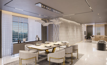 The Art of Balancing Elegance and Simplicity in Your Living Room Designの写真素材