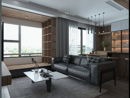 The Secrets to a Stylish and Modern Living Room Interiorの写真素材