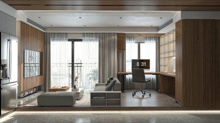 Designing a Luxurious Living Room That Promotes Relaxation and Comfortの写真素材