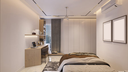 How to Make Your Master Bedroom Look Expensive on a Budgetの写真素材