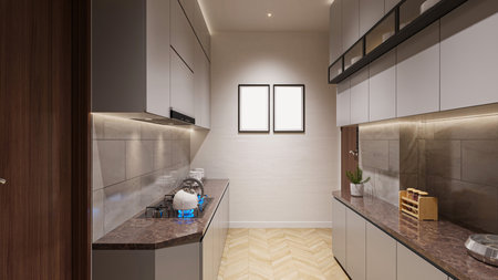 Creating a Luxurious and Trendy Kitchen Bar Areaの写真素材