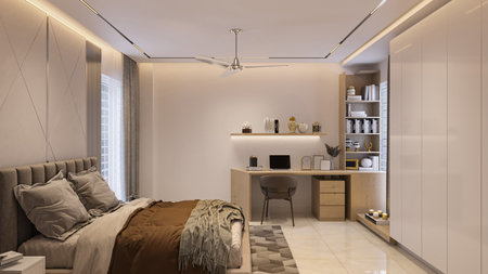 Creating a Relaxing Atmosphere in Your Master Bedroomの写真素材