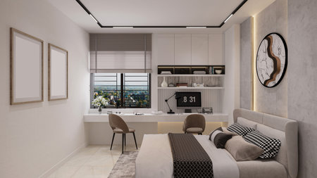 Modern Master Bedroom Lighting Ideas to Set the Moodの写真素材