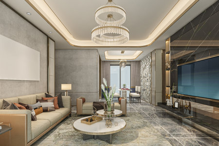 Classic Elegance Timeless Furniture Pieces for a Sophisticated Living Roomの写真素材