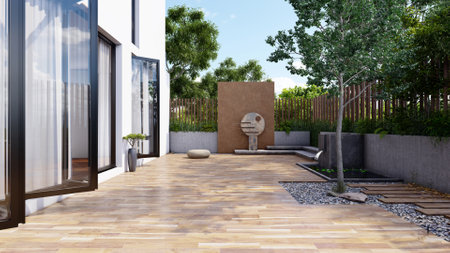 Embracing the Skyline Designing a Rooftop Retreat with Stunning City Viewsの写真素材