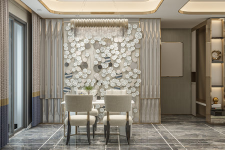 Dining in Style Creating a Luxurious and Elegant Interior for Your Dining Roomの写真素材